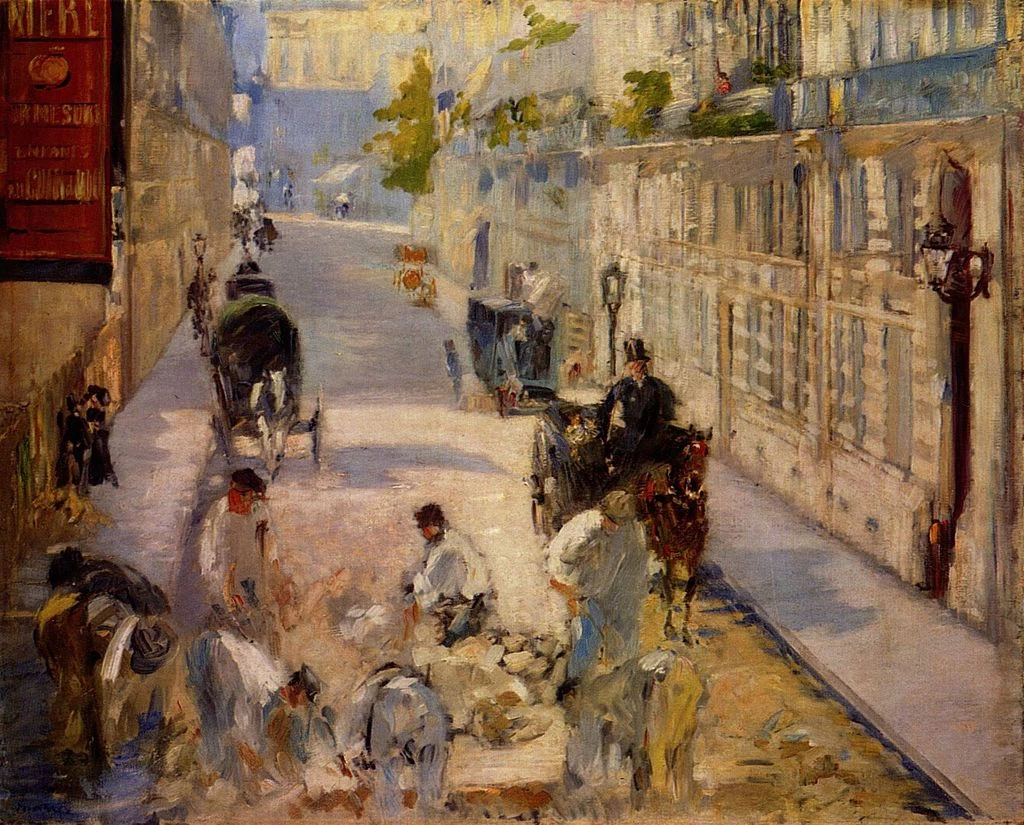  244-Édouard Manet, Operai sulla via, 1878 